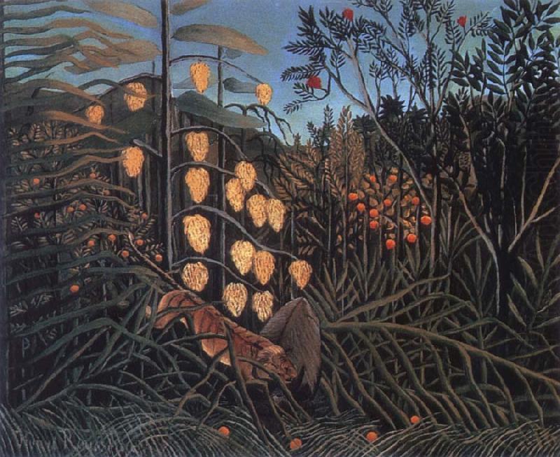 Henri Rousseau Tiger Attacking a Bull china oil painting image